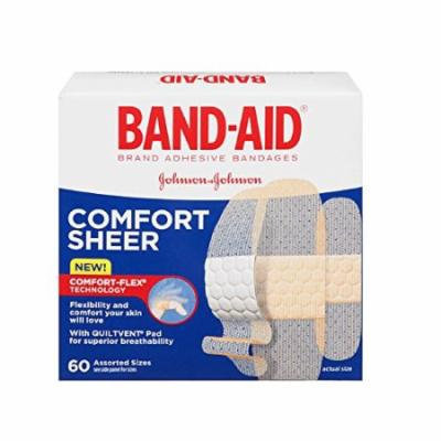 2 Pack - BAND-AID Sheer Strips Assorted Adhesive Bandages 60 Each