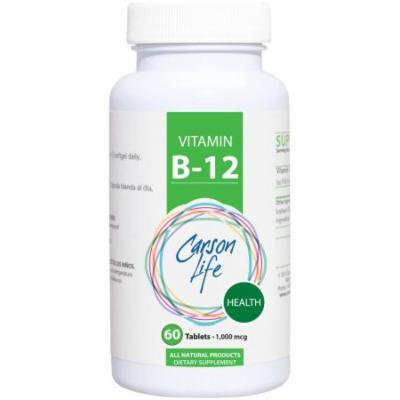 Carson Life Health Vitamin B-12 Dietary Supplement, 60 count