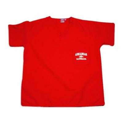 Arkansas Razorbacks Kids Cardinal Logo Scrubs Top