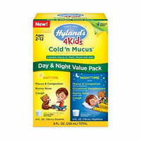 Hyland's 4 Kids Cold and Cough Day and Night Value Pack, Natural Common Cold Symptom Relief, 8 Fluid Ounce