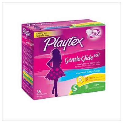 5 Pack Playtex Gentle Glide Tampons MultiPack,Unscented,18regular/18super 36 Ea
