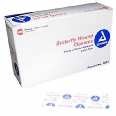 Adhesive Bandages Butterfly Closures Dynarex Brand Medium 1 3/4