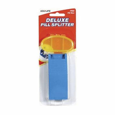 4 Pack - Acu-Life Deluxe Pill Splitter With Pill Box 1 of Each
