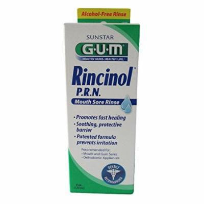 3 Pack - GUM Rincinol P.R.N. Mouth Sore Rinse 4oz Each