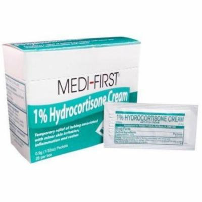Medi-First Hydrocortisone Cream 1% with Aloe Relieves 1/32 oz 5 Boxes ( 125 packets ) MS-60725