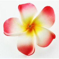 Hawaiian Flower Hair Clip Tropical Flower Summer Hair Accessory (Pink Yellow)