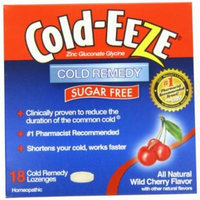 2 Pack - COLD-EEZE Lozenges Natural Wild Cherry Sugar Free 18 Each