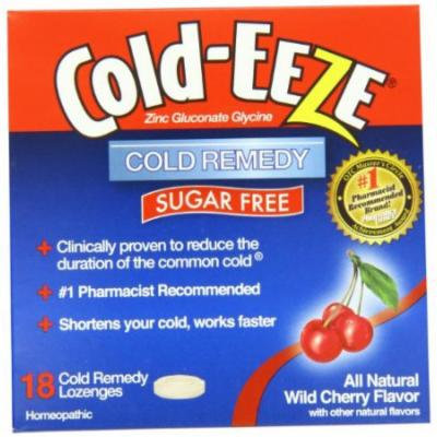 2 Pack - COLD-EEZE Lozenges Natural Wild Cherry Sugar Free 18 Each