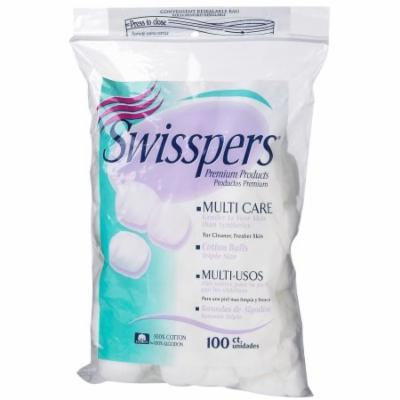 Swisspers Sterile Cotton Balls 100 Per Bag 3 Bags ( 300 ct. ) MS-50071
