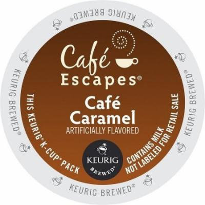 Cafe Escapes Cafe K-Cups, Caramel, 96 Count