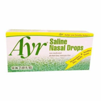 5 Pack - Ayr Saline Nasal Drops , 1.69oz Each
