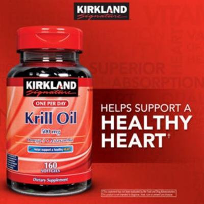 Kirkland One Per Day Krill Oil 500mg, 160 Softgels