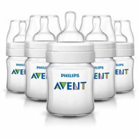 Philips Avent Anti-Colic Clear 4-oz Baby Bottles, BPA-Free, 5pk