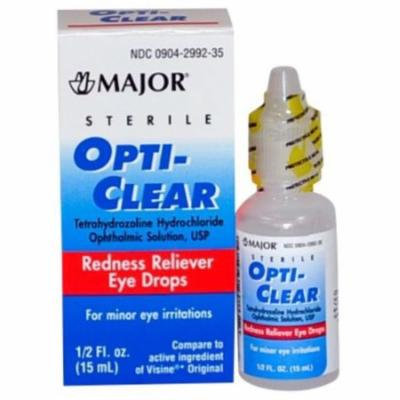 Major Sterile Opti-Clear Redness Reliever Eye Drops 1/2 oz Bottle MS-55065