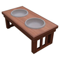 New Age Pet s Chestnut Indoor/Outdoor Raised Diner