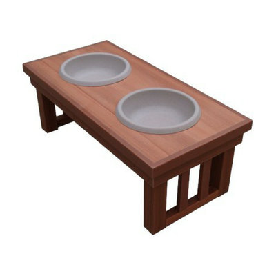 New Age Pet s Chestnut Indoor/Outdoor Raised Diner