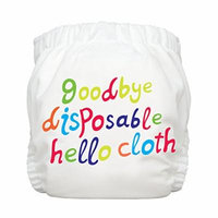 Charlie Banana Diaper In Bellywrap, Hello White, Small, 0.35 Pounds (Pack of 24)