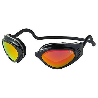 CliC Adjustable Front Connect Universal Sport Goggle, Standard Size, Black Frame with Iridium Lens