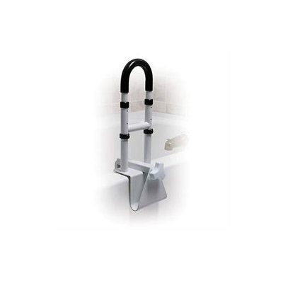 Drive Medical Adjustable Height Clamp-On Tub Rail - White
