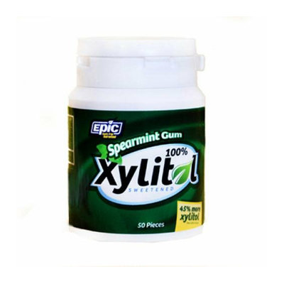 Epic Dental Spearmint Gum Xylitol Sweetened 50 Count