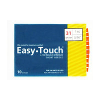 Masters Healthcare Easy Touch Insulin Syringes 31 Gauge 1cc 5/16 in - 10 ea.