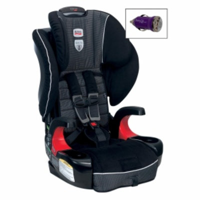 Britax Frontier 90 Booster Car Seat and FREE Mini Auto USB Adapter, Onyx, 1 ea