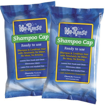 Cleanlife Products No Rinse Shampoo Conditioner Cap (Set Of 2)