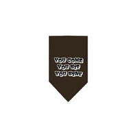 Ahi You Come You Sit You Stay Screen Print Bandana Cocoa Large