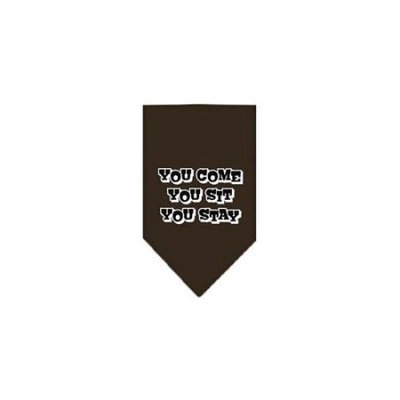Ahi You Come You Sit You Stay Screen Print Bandana Cocoa Large