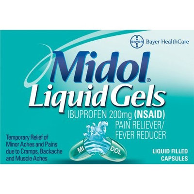 Midol Liquid Gels, 20-Count Liquid Filled Capsules