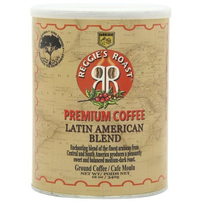 Reggies Roast Reggie's Roast Latin American Blend Ground Coffee, 12-Ounce Cans (Pack of 4)