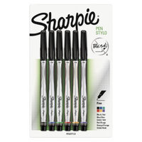 Sharpie Plastic Point Stick Permanent Water Resistant Pen, Fine-
