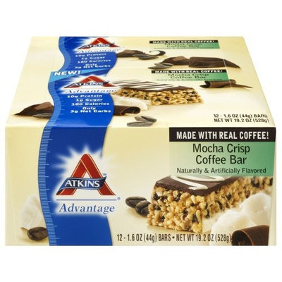 Atkins Mocha Crisp Coffee Bar 1.6-Ounce Bars (Pack of 12)