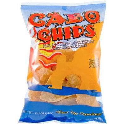 Cabo Chips Natural Gourmet Corn Tortilla Chips, 4.5-Ounce Bags (Pack of 12)