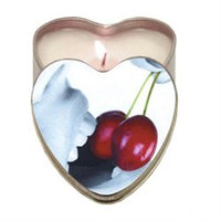 Earthly Body Edible Heart Candle, Cherry, 4 oz