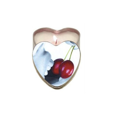 Earthly Body Edible Heart Candle, Cherry, 4 oz