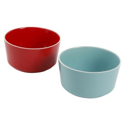 Room Essentials Stoneware Ramekin - Red/Blue (Large)