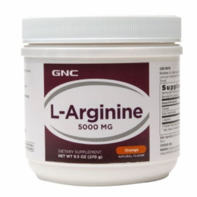 Gnc GNC L-Arginine Powder 5000mg, Orange, 9.5 oz