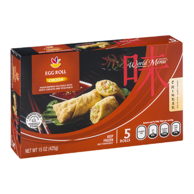Ahold World Menu Egg Rolls Chicken - 5 CT