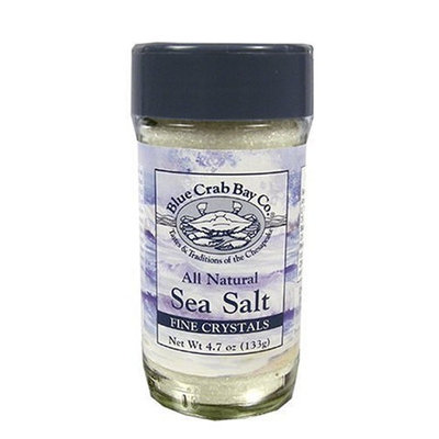 Blue Crab Bay Co. Sea Salt, Fine, 4.7-Ounce Container (Pack of 6)