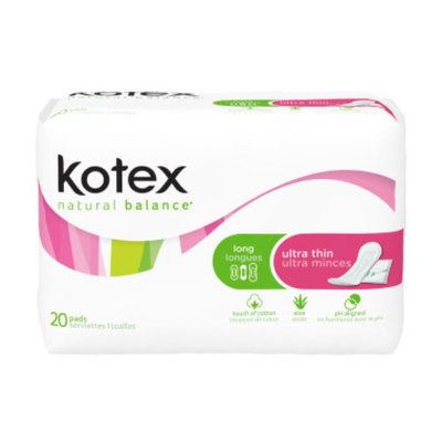 Kotex Natural Balance Ultra Thin, Long, 20 ct.