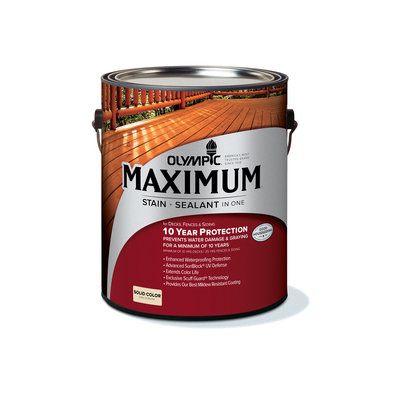 Olympic Maximum Tintable Multiple Solid Exterior Stain (Actual Net Contents: 120-fl oz) 79601A/01
