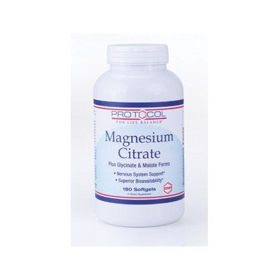 Magnesium Citrate 180 softgels by Protocol For Life Balance