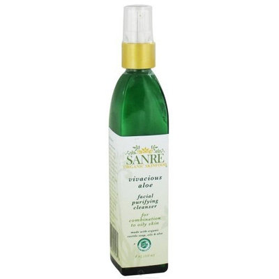 SanRe Organic Skinfood - Vivacious Aloe - USDA Made with Organic Aloe Vera and Orange Facial Purifying Cleanser For Combination To Oily Skin