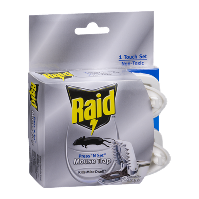Raid Mouse Trap Press 'N Set Disposable - 2 CT
