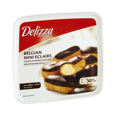 Delizza Patisserie Belgian Mini Eclairs- 30 CT