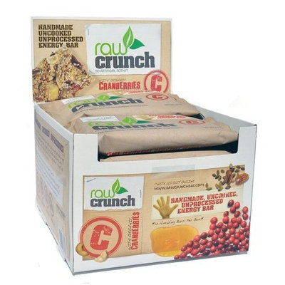 Body Engineering Inc. Raw Crunch Bars - Organic Cranberry - Box 12 Bars