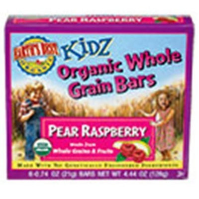 Earth's Best Kidz Organic Whole Grain Bars, Pear Raspberrys, 4.4-Ounce Boxes (Pack of 12)