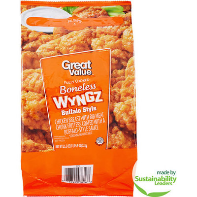 Great Value Buffalo Style Boneless Wyngz, 25.5 oz