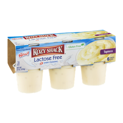 Kozy Shack Lactose Free Dairy Pudding Tapioca Snack Cups - 6 CT